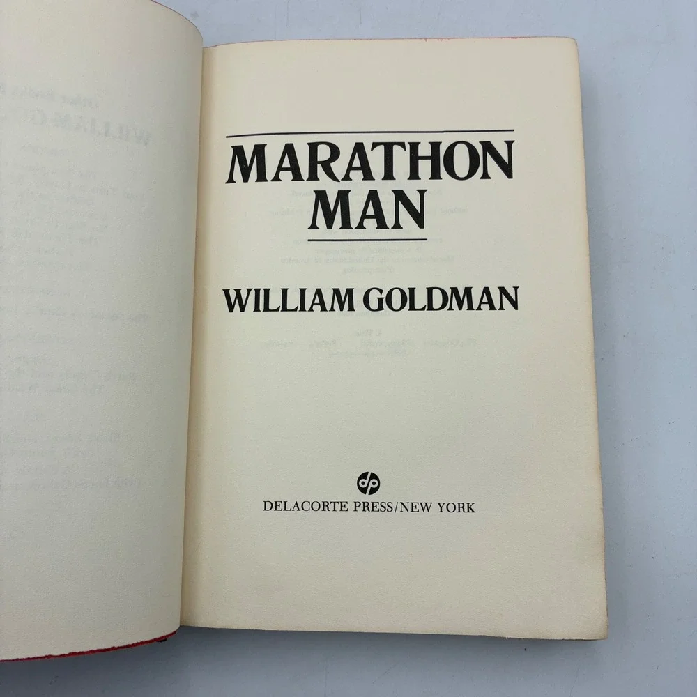 Marathon Man William Goldman 1974 First Print Hardcover Delacorte Press Thriller